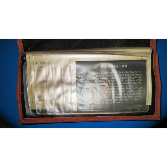 VTG Amity Leather Trim Clutch Wallet Camel Tan Women with BOX NEW - Picture 8 of 14